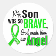 Angel 1 Muscular Dystrophy Son Round Stickers