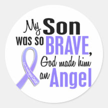Angel 1 Son Esophageal Cancer Round Sticker