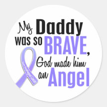 Angel 1Daddy Esophageal Cancer Sticker