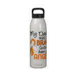 Angel 2 Dad Leukemia Reusable Water Bottle