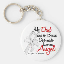 Angel 2 Dad Lung Cancer Key Chains
