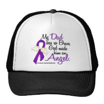 Angel 2 Dad Pancreatic Cancer Trucker Hats