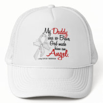 Angel 2 Daddy Lung Cancer Trucker Hats