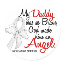Angel 2 Daddy Lung Cancer Stickers