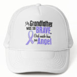 Angel 2 Grandfather Stomach Cancer Trucker Hats