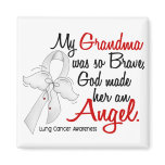Angel 2 Grandma Lung Cancer Refrigerator Magnet