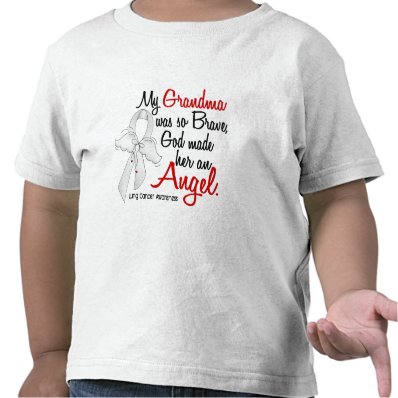 Angel 2 Grandma Lung Cancer T-shirt