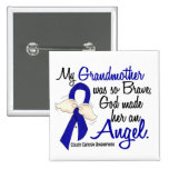 Angel 2 Grandmother Colon Cancer Pinback Buttons