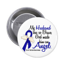 Angel 2 Husband Colon Cancer buttons