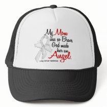 Angel 2 Mom Lung Cancer Trucker Hat