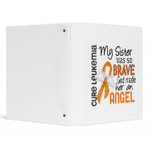 Angel 2 Sister Leukemia 3 Ring Binder