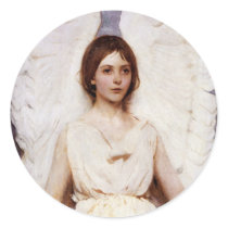 Angel, Abbott Handerson Thayer Round Sticker