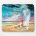 Angel and Child on Beach Mousepad by MistaSCARY Angel and Child on Beach Mousepad