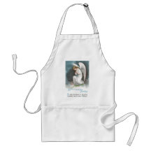 Angel and Crocus Flowers Vintage Easter Aprons