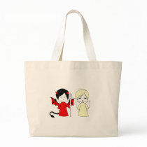 Angel and devil canvas bags