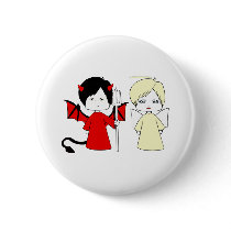 Angel and devil buttons