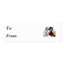 angel and devil cutie girls business card