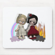 angel and devil cutie girls mousepads