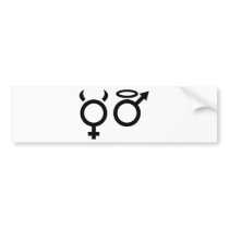 angel and devil icon bumper stickers