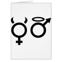 angel and devil icon card