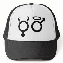 angel and devil icon mesh hat