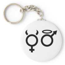 angel and devil icon key chains