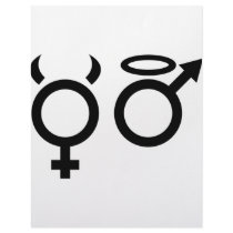 angel and devil icon letterhead