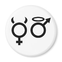 angel and devil icon magnets