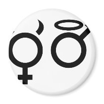angel and devil icon magnets
