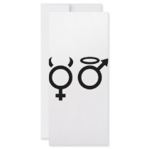 angel and devil icon customized rack card