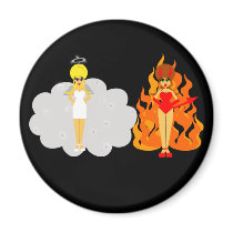 Angel and Devil Magnet by Derora Angel and Devil Magnet