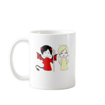 Angel and devil mugs