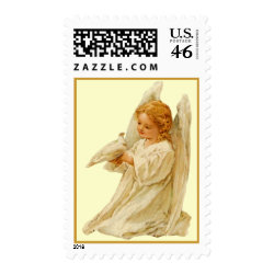 Angel and Dove - Postage stamp