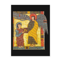 Angel and John Apocolypse 2 Illuminated Manuscript Postcard