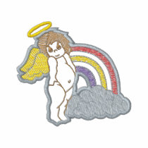 Angel and Rainbow embroidered shirts by ZazzleEmbroidery Angel and Rainbow embroidered shirts