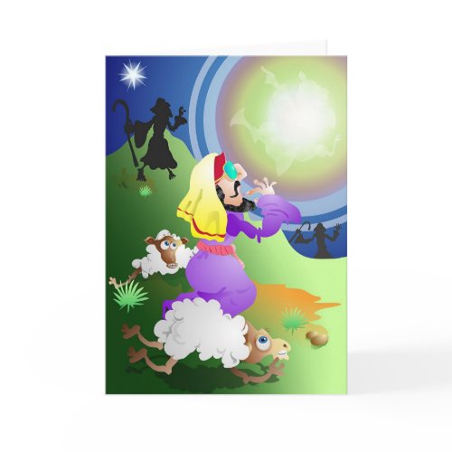 Angel and Shepherds card