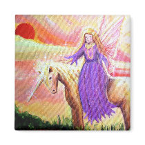Angel and Unicorn Magnet by Susan Rodio by SusanRodio Angel and Unicorn Magnet by Susan Rodio