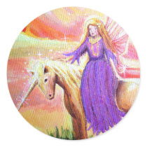 Angel and Unicorn - Sticker by SusanRodio Angel and Unicorn - Sticker