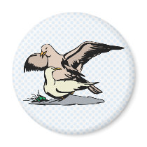 Angel & Angela Albatross Fridge Magnet