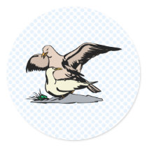 Angel & Angela Albatross Round Sticker