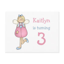 Angel Antics · Birthday Invitation postcards