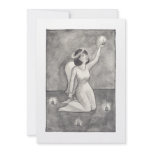 Angel art beautiful unique original drawing invitation