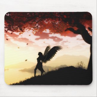 Angel at Dawn Mousepad zazzle_mousepad