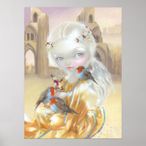 Angel at Glastonbury Abbey ART PRINT avalon