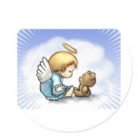 Angel baby and teddy bear stickers