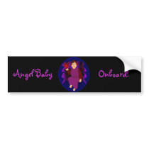 "Angel Baby Onboard II" Bumper Sticker bumper stickers by Yve_13 "Angel Baby Onboard II" Bumper Sticker bumper stickers