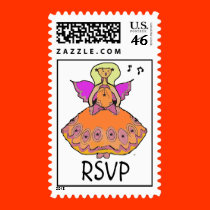 angel baby, RSVP postage