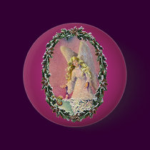 ANGEL, BABY & WREATH by SHARON SHARPE buttons by sharonsharpe ANGEL, BABY & WREATH by SHARON SHARPE buttons