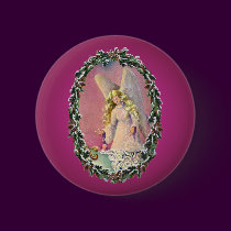 ANGEL, BABY & WREATH by SHARON SHARPE buttons by sharonsharpe ANGEL, BABY & WREATH by SHARON SHARPE buttons