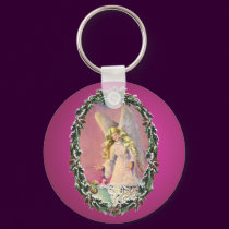ANGEL, BABY & WREATH by SHARON SHARPE keychains by sharonsharpe ANGEL, BABY & WREATH by SHARON SHARPE keychains